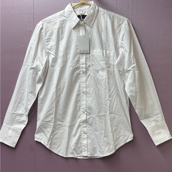 J. Crew Women's Garçon Classic Fit White Blouse - Picture 1 of 8